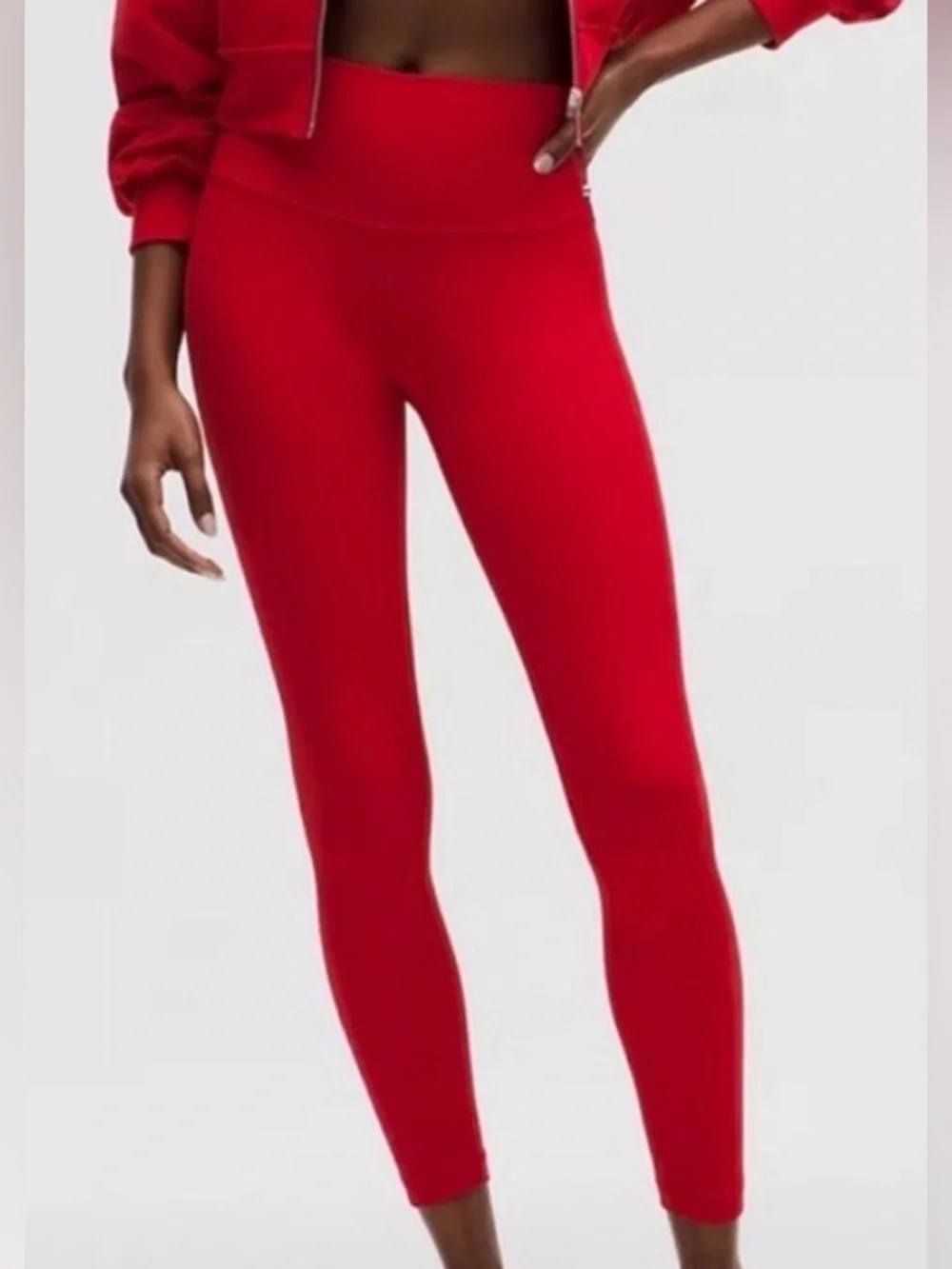 Lululemon Athletica NWT Oxford Red Wunder Train No Line HR Leggings 25”